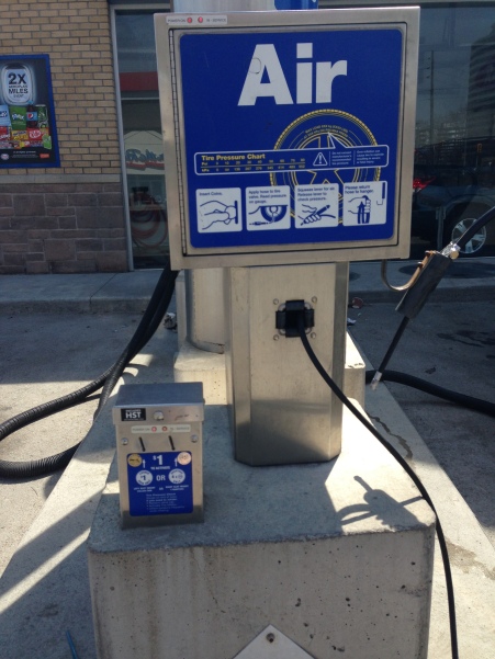 Air pump at a local gas station